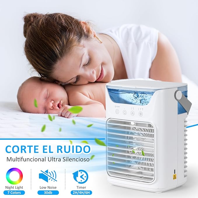 FreezeFlow PRO – Ventilador Humidificador Silencioso 3 en 1