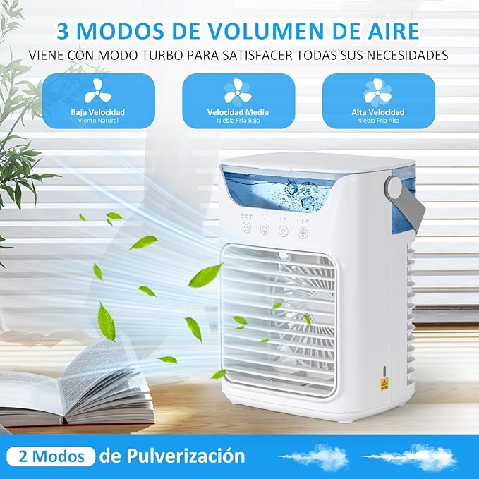 FreezeFlow PRO – Ventilador Humidificador Silencioso 3 en 1
