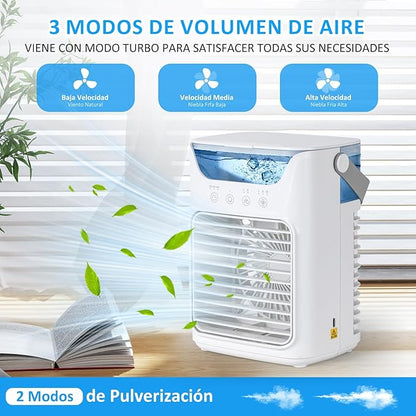 FreezeFlow PRO – Ventilador Humidificador Silencioso 3 en 1