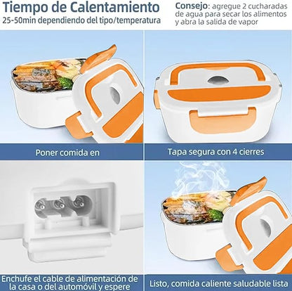 HeatBox V1 - Fiambrera Eléctrica Portátil con Calentamiento Automático