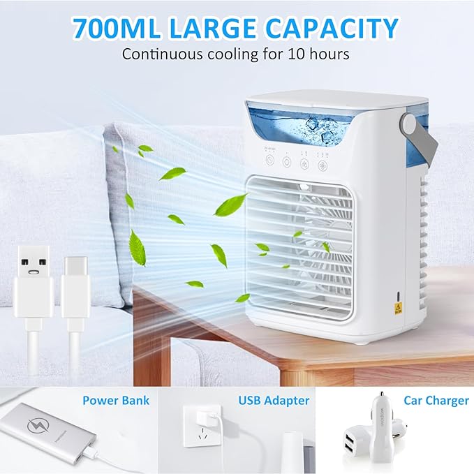 FreezeFlow PRO – Ventilador Humidificador Silencioso 3 en 1