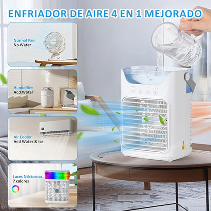 FreezeFlow PRO – Ventilador Humidificador Silencioso 3 en 1